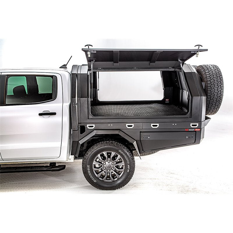 RSI Smart Canopy - Flatbed- Ford Ranger/ Toyota Hilux DoKa - Schwarz Matt
