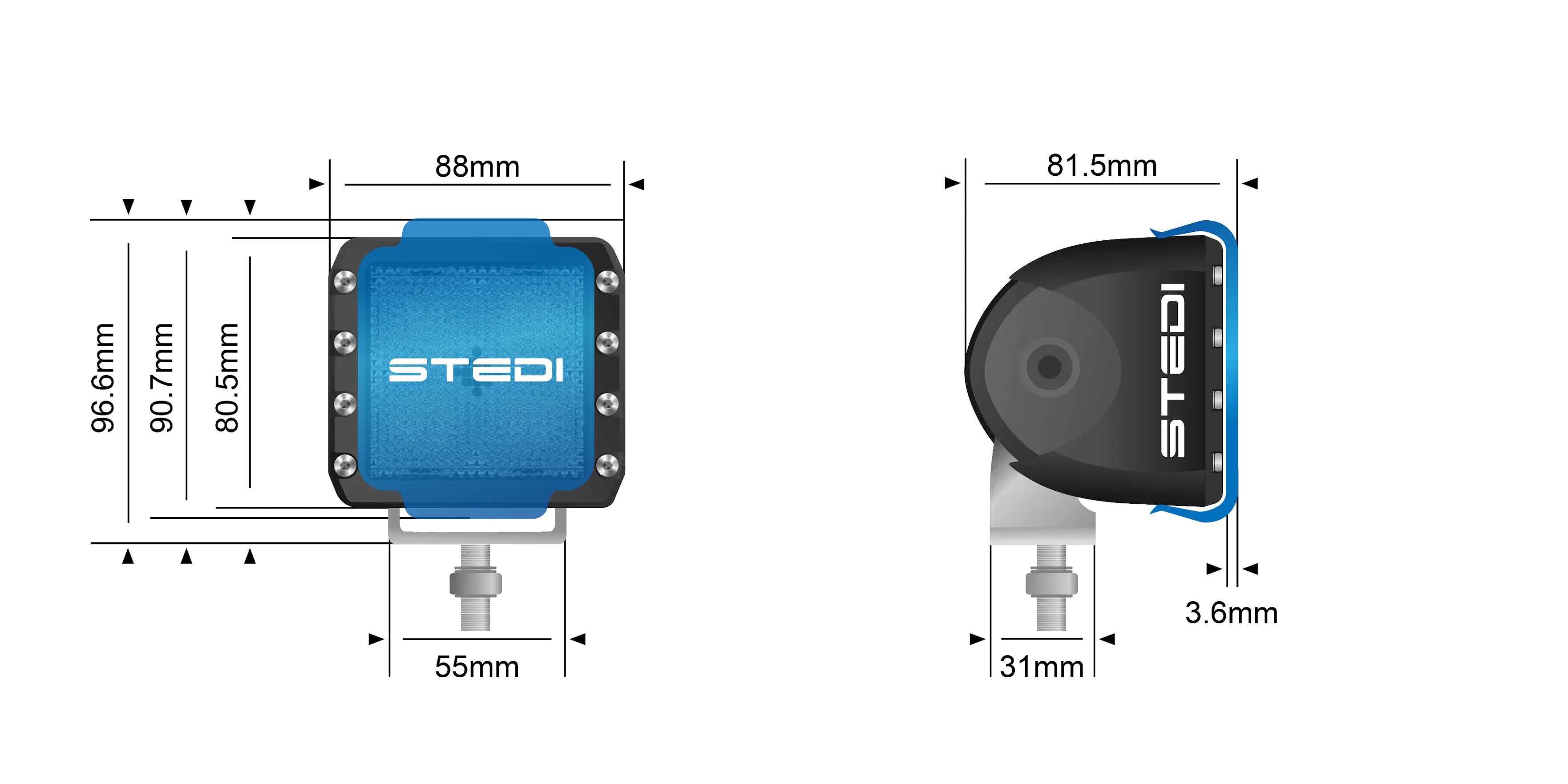 STEDI C4 Black Edition LED Light Cube (Diffuse)