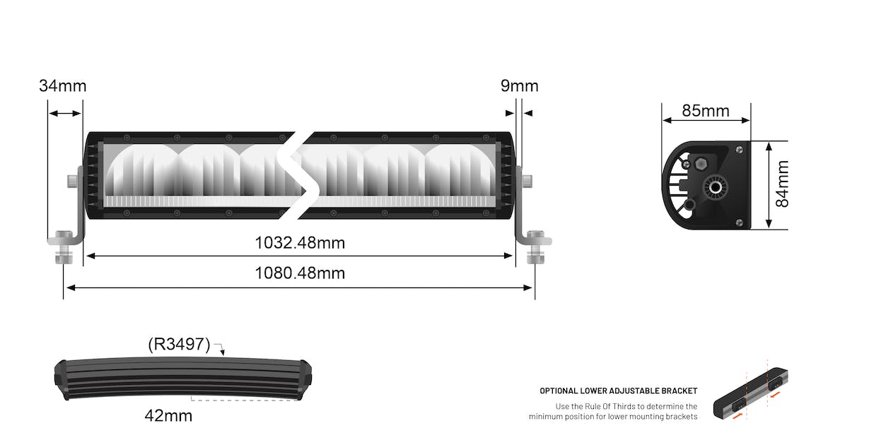 STEDI Light Bar ST2K Curved 40.5 inches