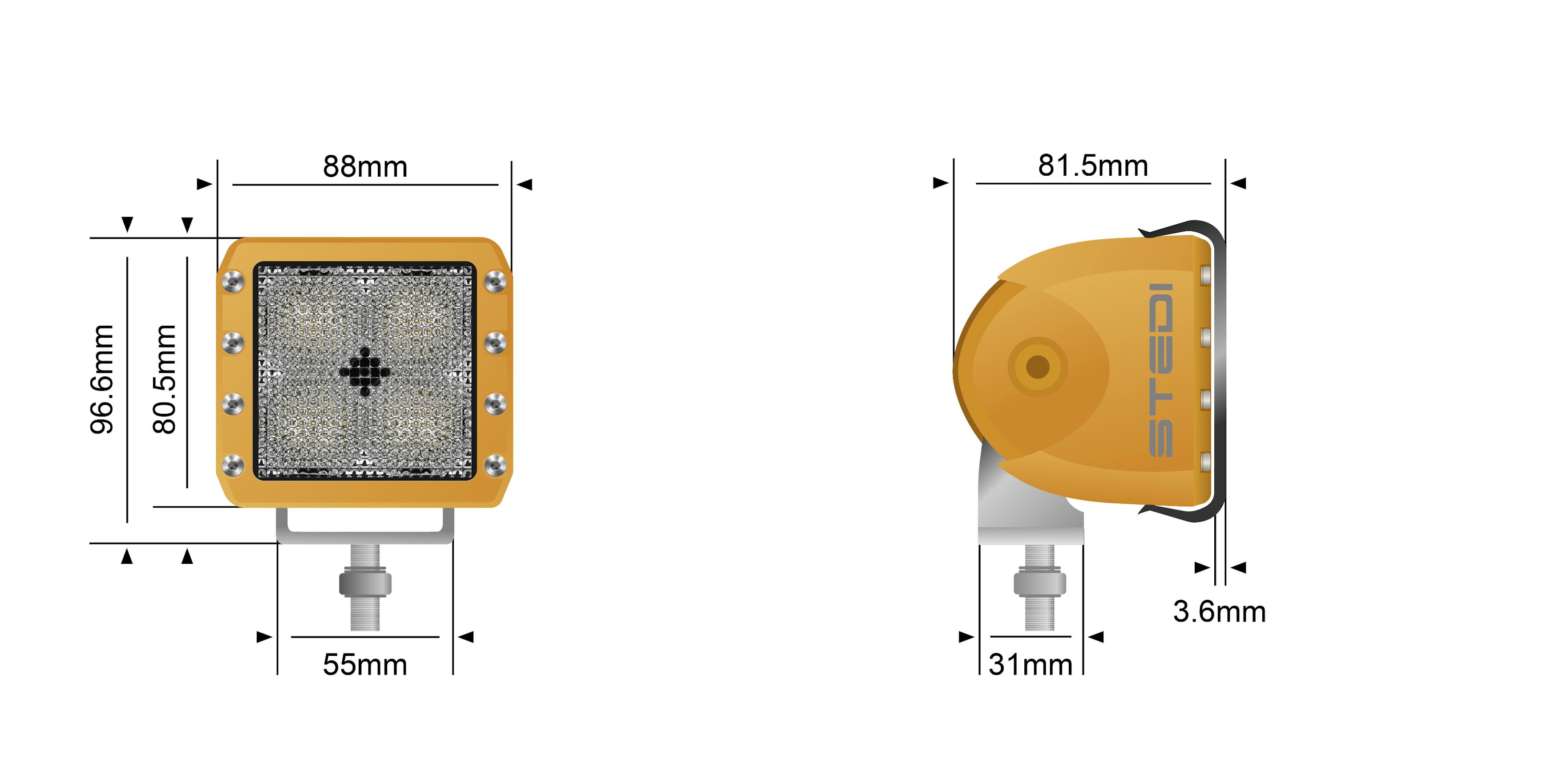 STEDI C4 Industrial LED Cube Light (Diffuse)