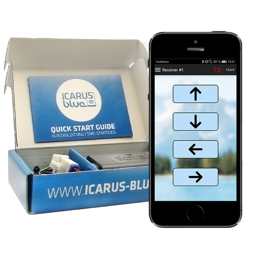 Icarus Blue - Bluetooth 4-channel remote control - control via app