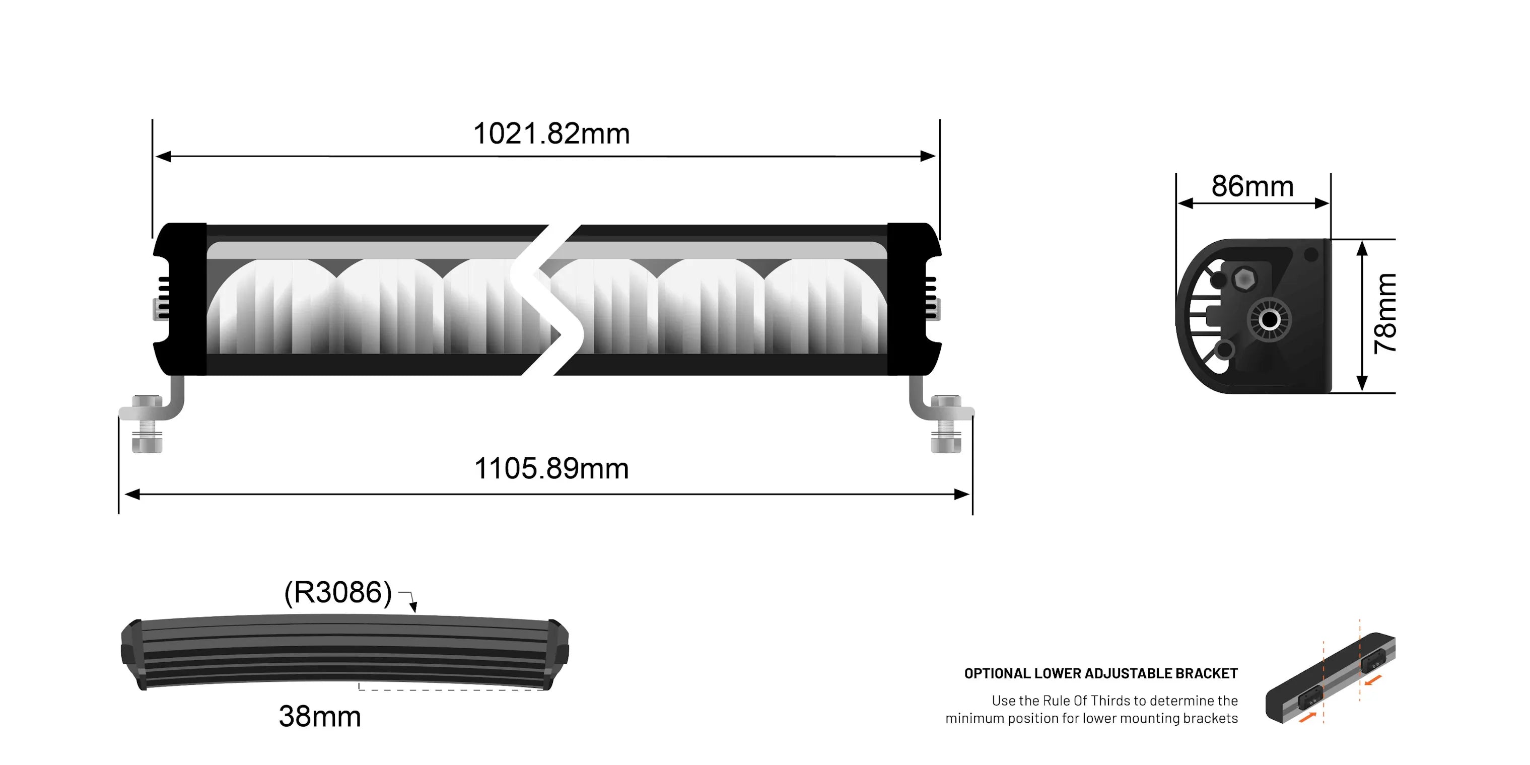 STEDI LED Light Bar - ST2K Touch Curved - 40.5 Zoll