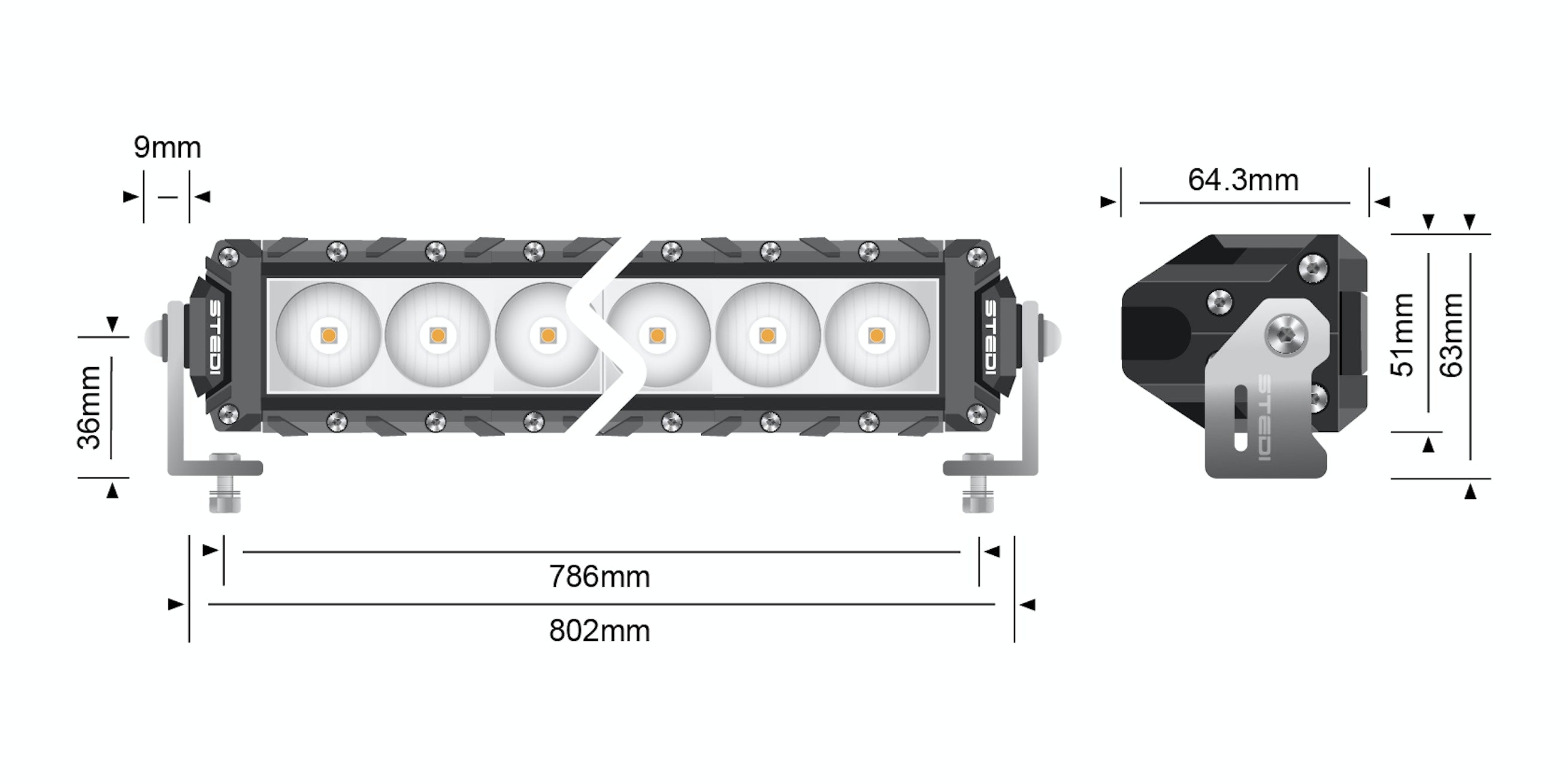 STEDI Light Bar ST3K 31.5 inches