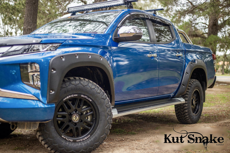 Kut Snake fender flares Mitsubishi L200 MR from 2018 - 70mm width - structured surface