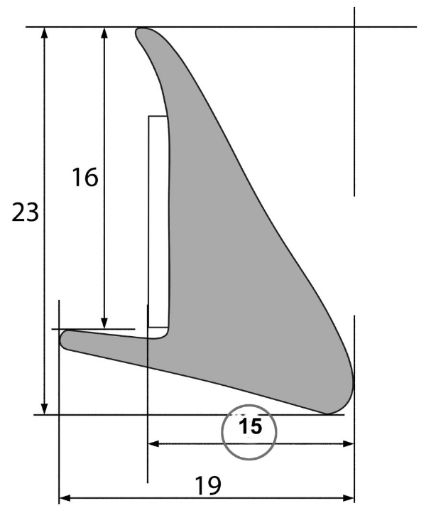 Kotflügelverbreiterung 15 mm 4 Stück (aus schwarzem Hartgummi)