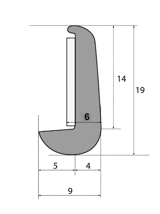 Kotflügelverbreiterung 6 mm 4 Stück (aus schwarzem Hartgummi)