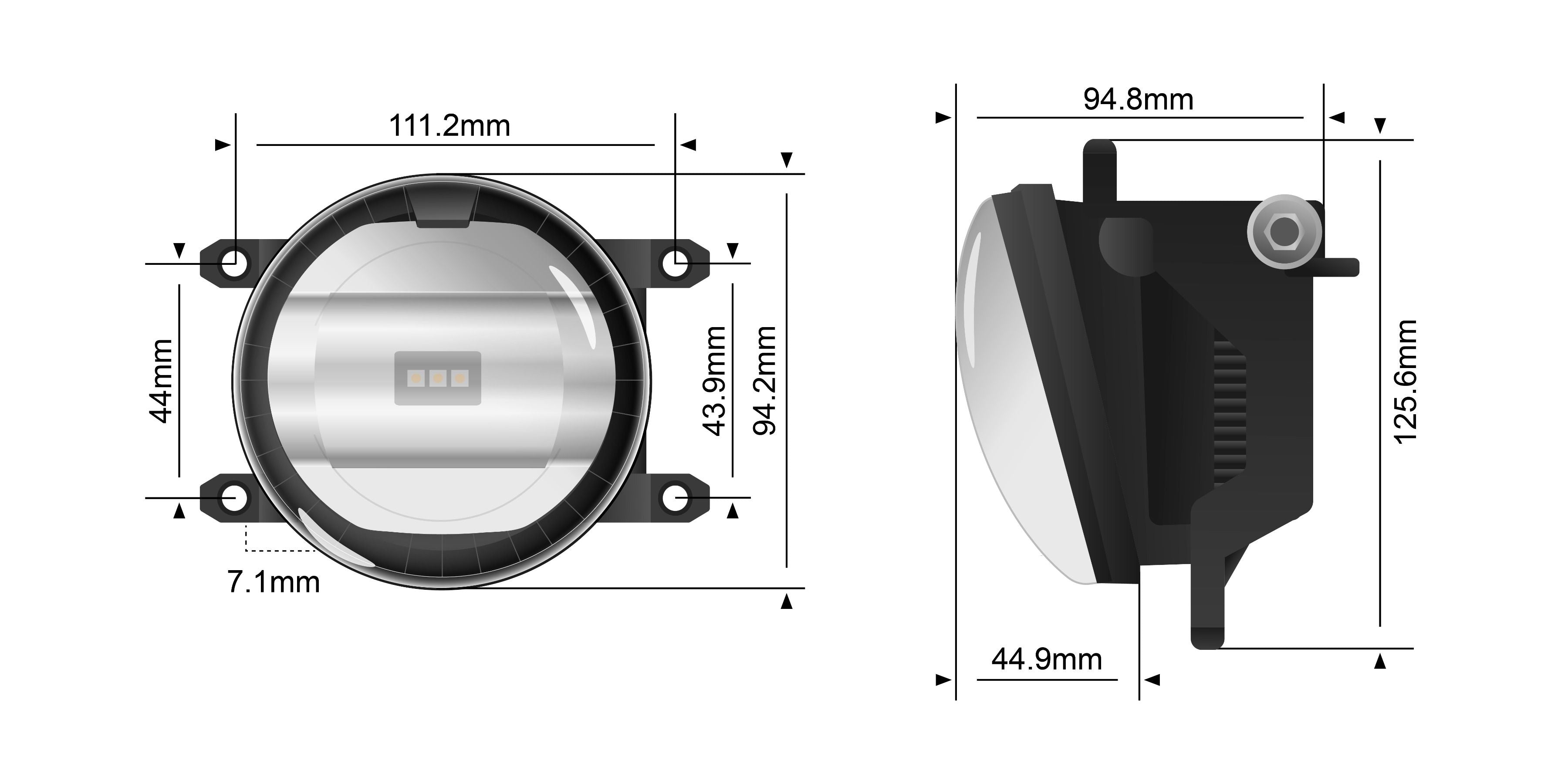 STEDI Universal Nebelscheinwerfer - Type B