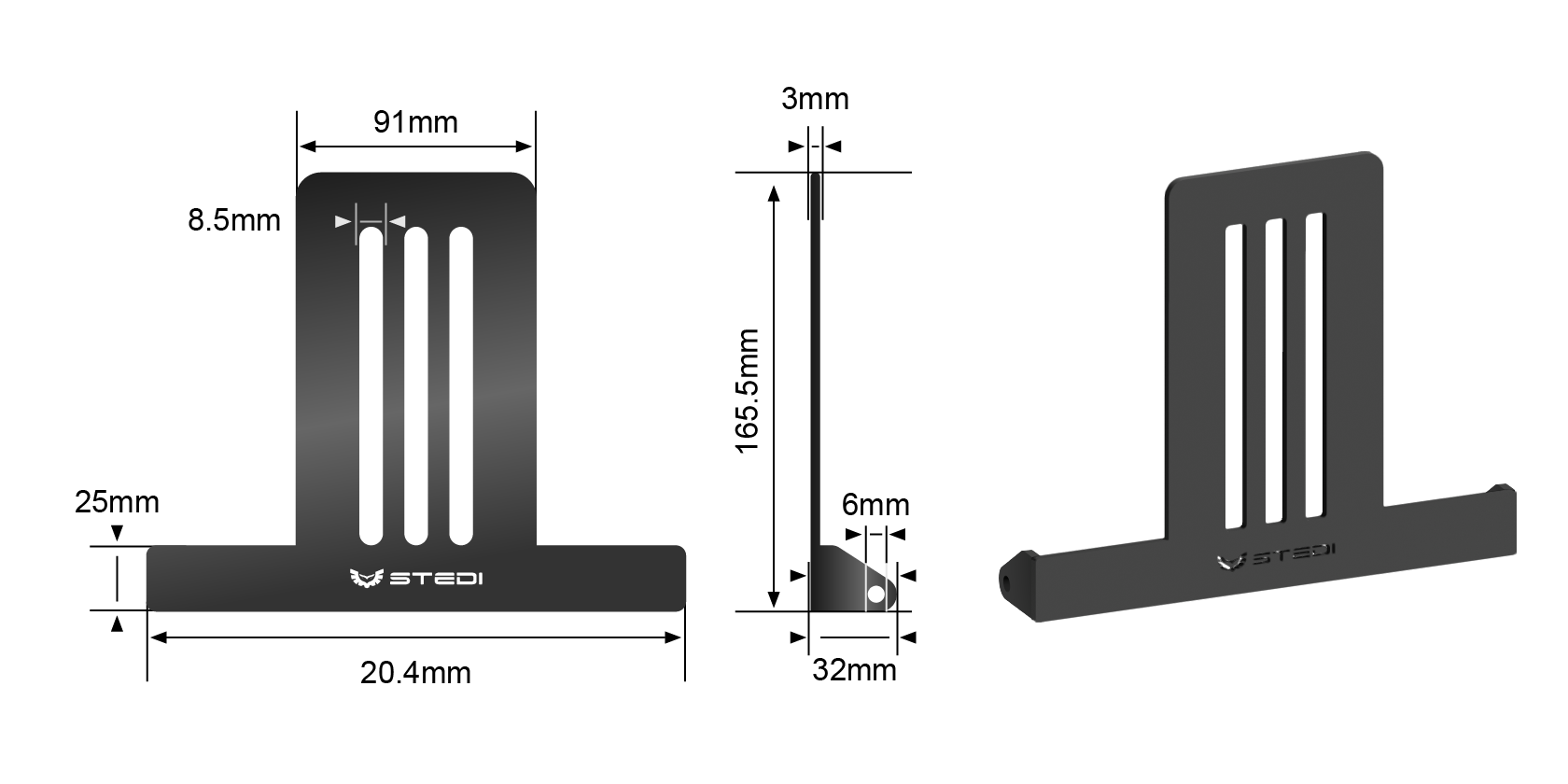 STEDI Dachträger Befestigung (2 Stück) für LED Micro V2 Light Bar 7,8 Zoll (ARB, RhinoRack, uvm..)