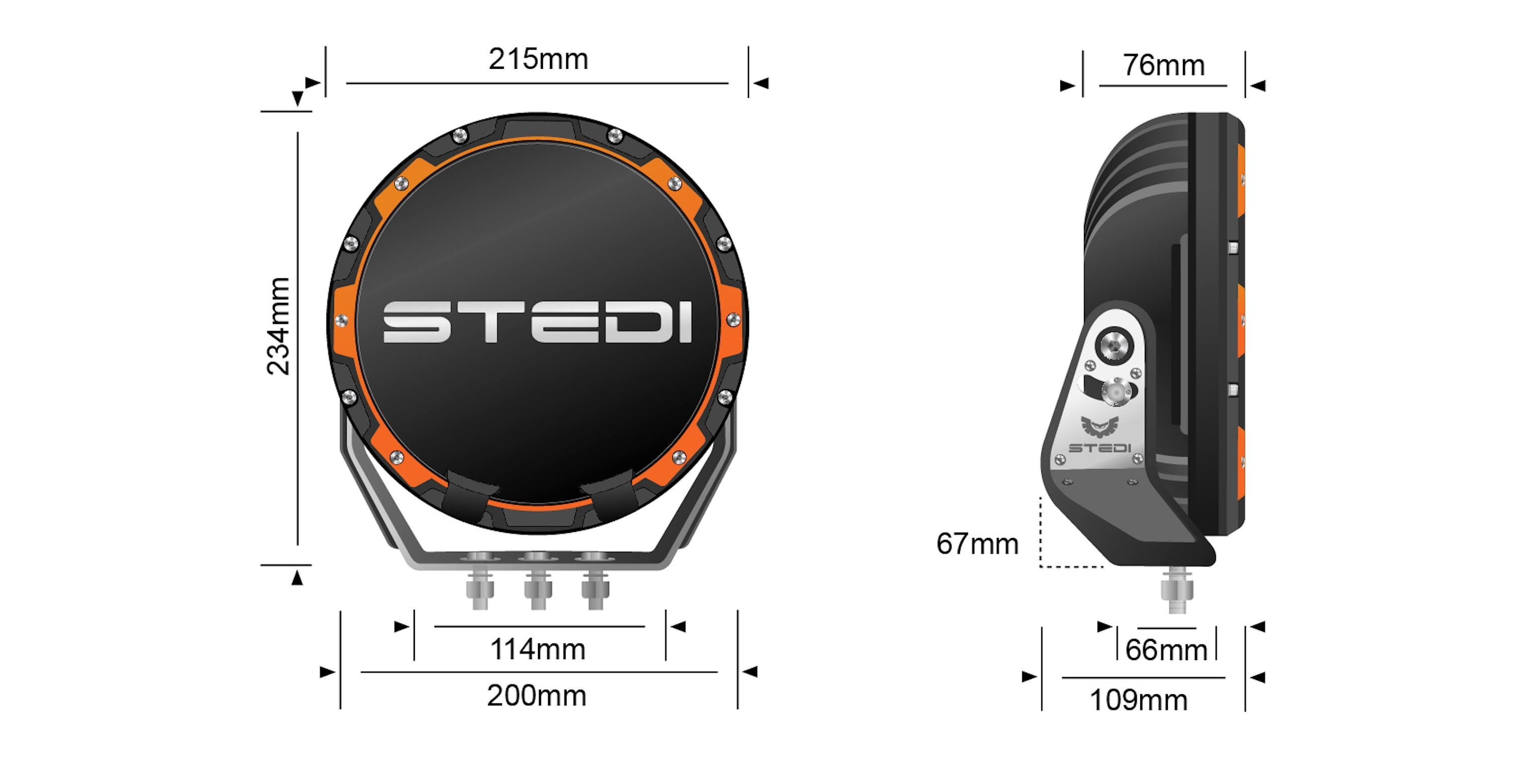 STEDI Type-X™ PRO LED Driving Lights (1 piece)